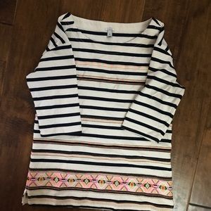 Jcrew boatneck striped shirt